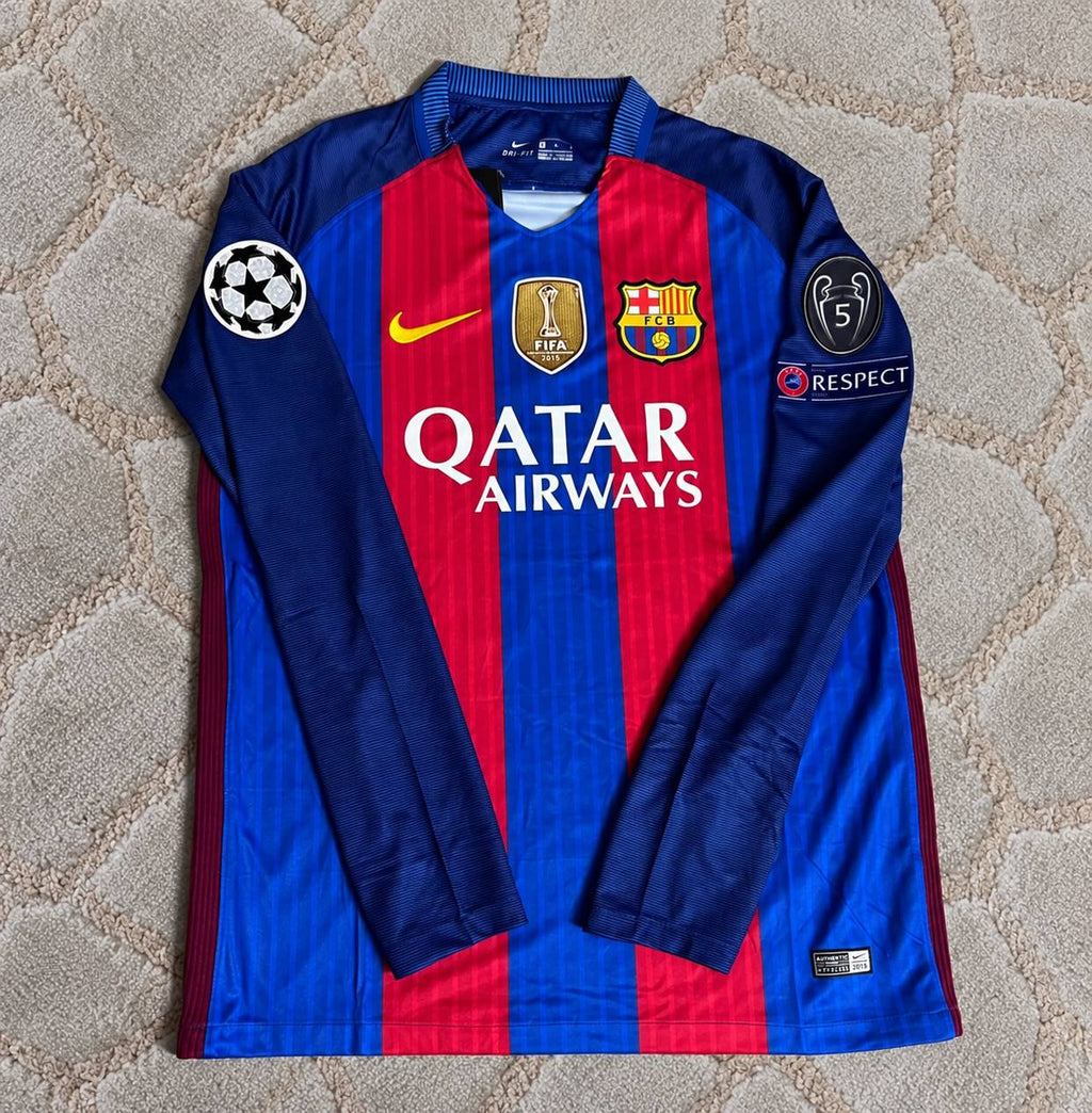 Neymar JR #11 Barcelona 2016 Retro Football Jersey Kit Trikot Maillot Maglia Soccer Shirt